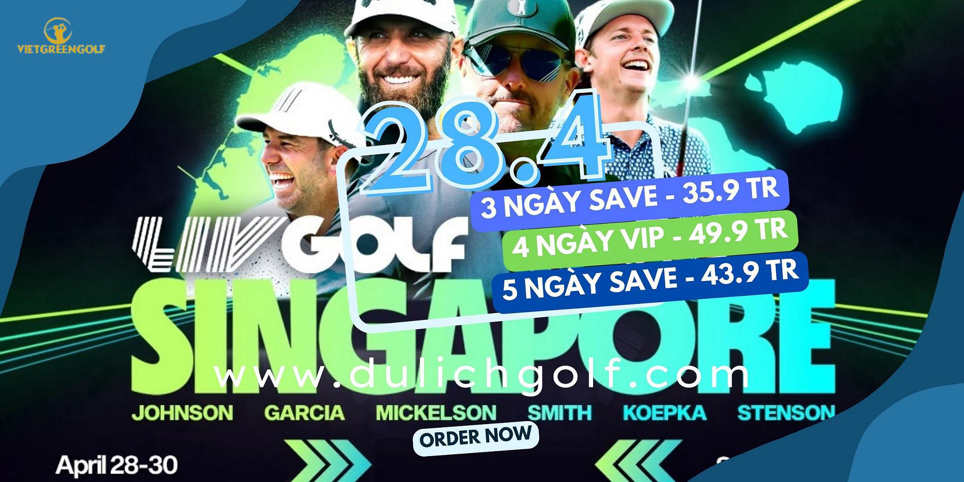 Banner tour golf xem giai Liv Golf Singapore 2023