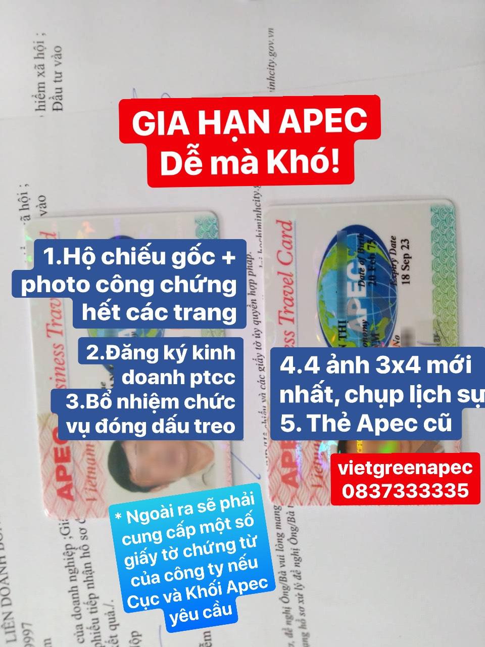 Kinh nghiệm xin cấp thẻ APEC của VIET GREEN APEC 